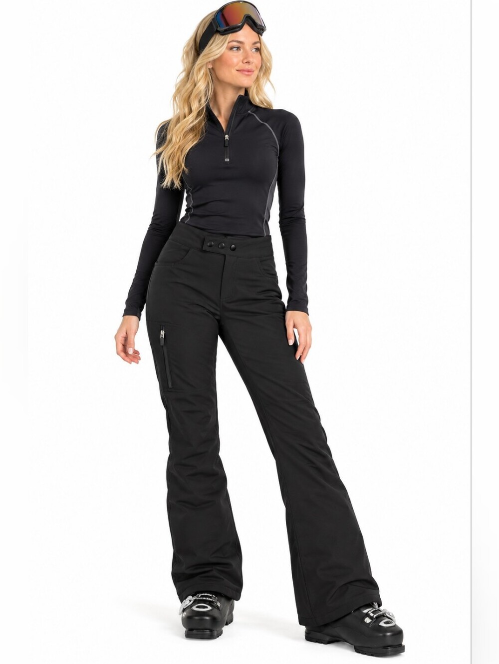 Body Glove Snow Technology Ski Pants Womens 12 Black Softshell Bootcut